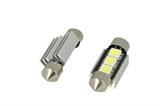 LAMPADA LED SILURO T11C5W 3smd 5050 canbus color GIALLO 36mm 24V