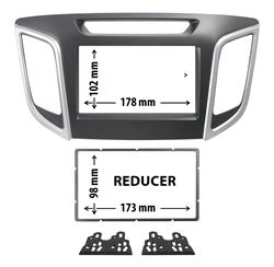 ADATTATORE 2 DIN PER VANO AUTORADIO CON CORNICE DI RIDUZIONE