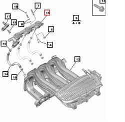 RAIL GPL PSA CITROEN C3 PEUGEOT 208 1.2