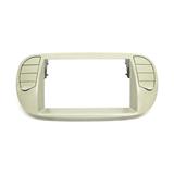 ADATTATORE AUTORADIO FIAT 500'07>C/CLIMA COLOR CREMA 2DIN