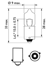 LAMPADA ALOGENA H6 PHILIPS 12V