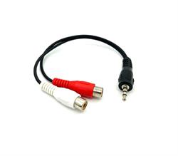 ADATTATORE AUX-IN DA JACK STEREO 3.5MM (M) A RCA STEREO (F)