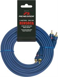 CAVO BLU RCA 5M, DOPPIA SCHERMATURA - LINEA RENEGADE