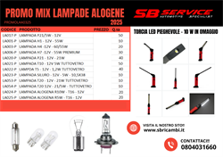 PROMO PACCHETTO MIX LAMPADE ALOGENE