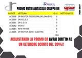 PROMO KIT FILTRI ABITACOLO KRISTAL GRUPPO DR (18PZ assortiti)