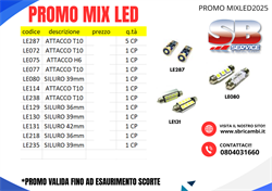 PROMO MIX LED (16 coppie assortite)