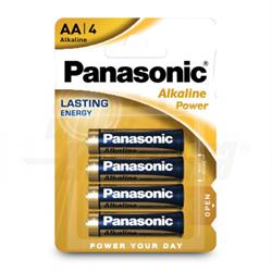 BLISTER DI 4 PILE ALCALINE AA - 1,5V - PANASONIC