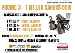 PROMO 3+1 KIT LED CANBUS 55W