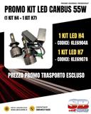 PROMO KIT LED CANBUS 55W (1 KIT H4+H7)