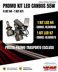 PROMO KIT LED CANBUS 55W (1 KIT H4+H7)