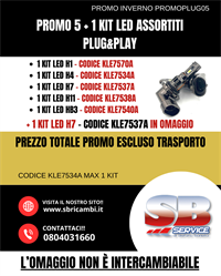 PROMO 5+1 KIT LED ASSORTITI PLUG & PLAY