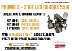 PROMO KIT LED CANBUS 55W (3+2 KIT H1-H4-H7)