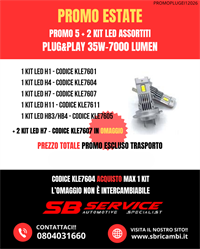 PROMO KIT LED PLUG&PLAY 35W-7000 LUMEN (5+2 KIT LED ASSORTITI)