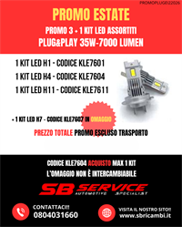 PROMO KIT LED PLUG&PLAY 35W-7000 LUMEN (3+1 KIT LED ASSORTITI)