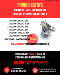 PROMO KIT LED PLUG&PLAY 35W-7000 LUMEN (10+5 KIT LED ASSORTITI)