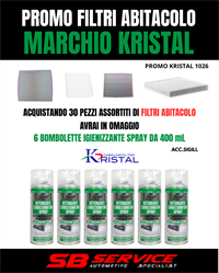 PROMO FILTRI ABITACOLO MARCHIO KRISTAL