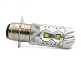 LAMPADA LED H6M BILUCE 50W 12V 10 SMD CREE 5W PER SCOOTER P15D