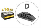KIT 10 ATTACCHI CONNETTORI PER SPAZZOLE TERGI GO attacco D