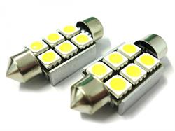 LAMPADA LED,MODELLO SILURO A 6 LED SMD 5050 36mm 12V